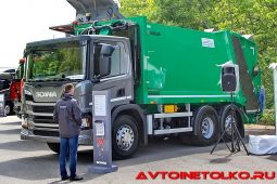 Мусоровоз Zöller Medium XLS объемом 19 м³ на шасси Scania P320 B6х2х4NA на презентации в Дмитрове