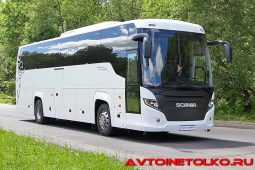 Автобус Scania Touring на презентации в Дмитрове